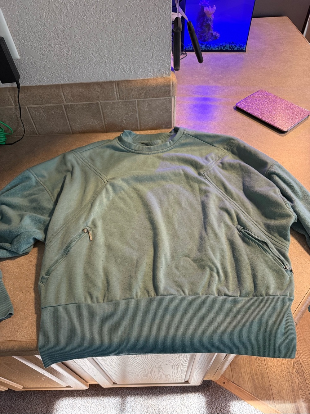 Tahari Women's Crewneck Sweater in Sage Green